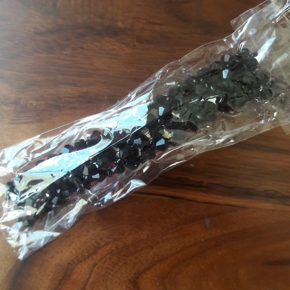 New Large Black Sparkly Hair Clip Barrette - Picture 5 of 6